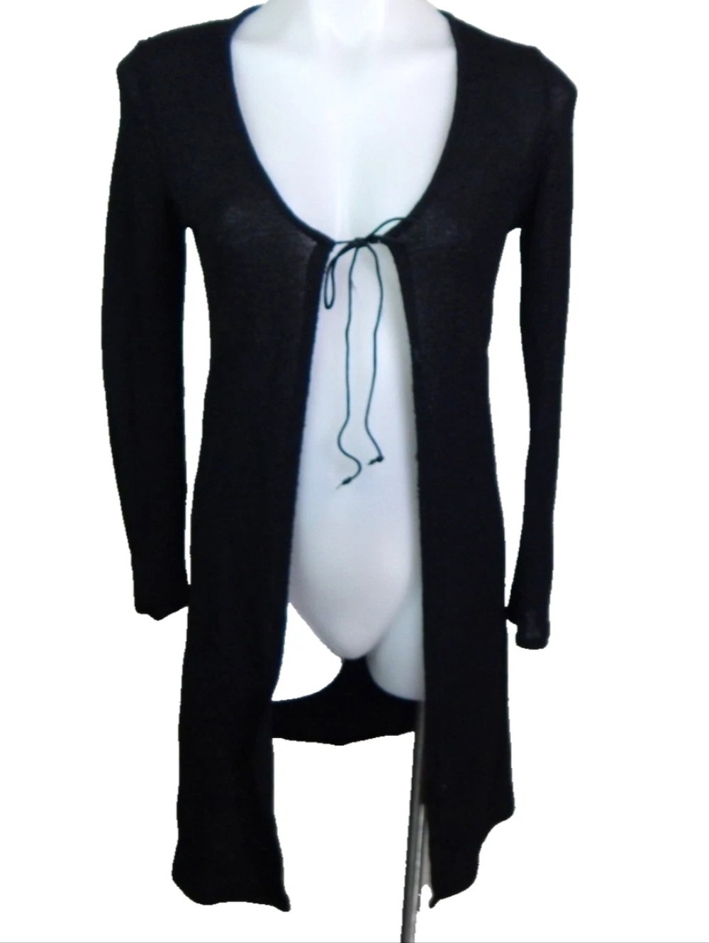Charlotte‎ Russe Y2K Tie Front Duster Cardigan